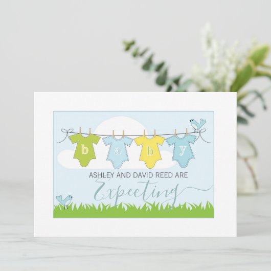 Zwangerschap Aankondiging | Fysieke kleding (Staand voorkant)