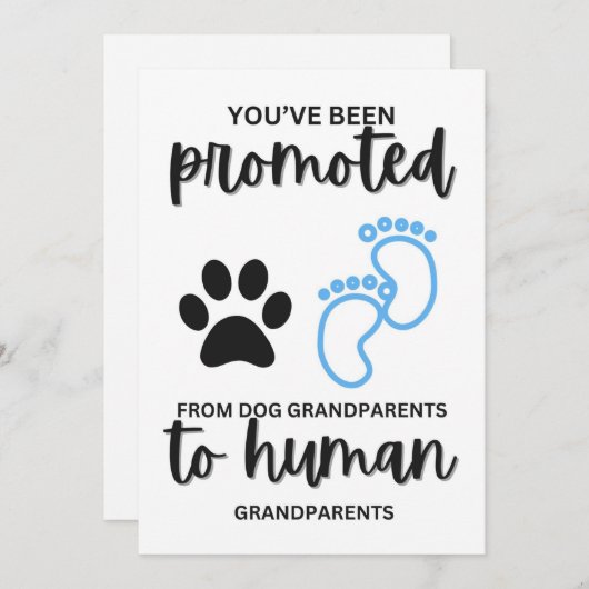 Zwangerschap Aankondiging Kaart aan Dog grootouder (Voorkant / Achterkant)