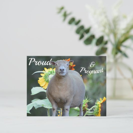 Zwangerschap Aankondiging Kaart Quaint (Staand voorkant)