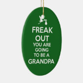 Zwangerschap Aankondiging opa kerstmis Keramisch Ornament (Rechts)