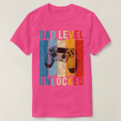 Zwangerschap Aankondiging paps Niveau ontgrendeld  T-shirt (Design voorkant)