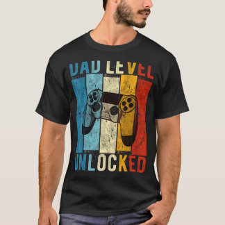 Zwangerschap Aankondiging paps Niveau ontgrendeld T-shirt