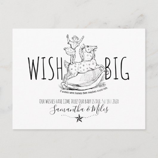 Zwangerschap Aankondiging  Rocking Horse Child (Voorkant)