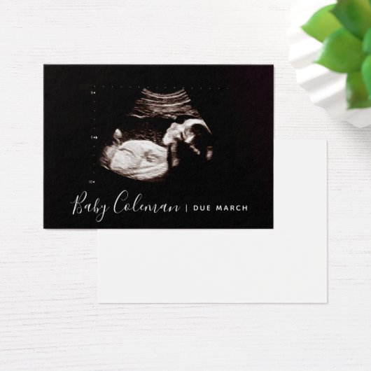 Zwangerschap Aankondiging Sonogram Mini Card (Bureau)