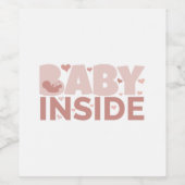 Zwangerschap Aankondiging van Baby bij zwangere fo Wijn Etiket (Enkel label)