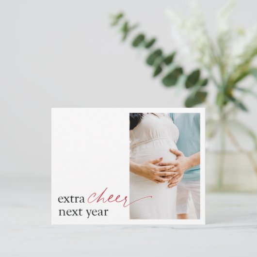 Zwangerschap Aankondiging verrassend Briefkaart (Staand voorkant)