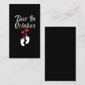 Zwangerschap Aankondiging Verwacht baby Datum okto (Voorkant / Achterkant)