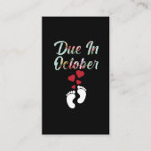 Zwangerschap Aankondiging Verwacht baby Datum okto (Voorkant)