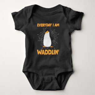 Zwangerschap Aankondiging Waddling Penguin Moeder Romper