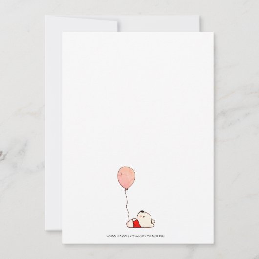 Zwangerschap Aankondiging Waterverf Baby Boy (Achterkant)