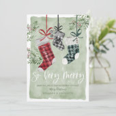 Zwangerschap Aankondiging Waterverf Gezinsinventar (Staand voorkant)