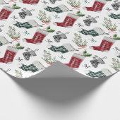 Zwangerschap Aankondiging Waterverf Gezinsinventar Cadeaupapier (Hoek)