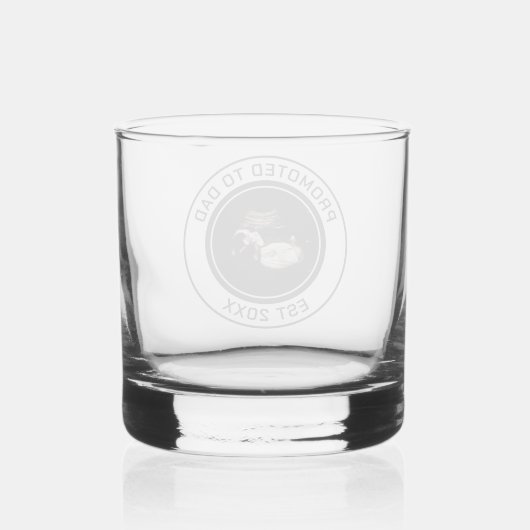 Zwangerschap Aankondiging Whisky Glas (Achterkant)