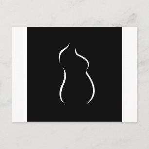 Zwangerschap abstracte tekening aankondigingskaart