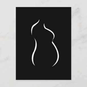 Zwangerschap abstracte tekening aankondigingskaart