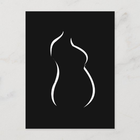 Zwangerschap abstracte trekking aankondigingskaart (Voorkant)