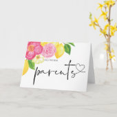 Zwangerschap Baby Onthul Cadeau Ouders Grootouders Kaart (Gele Bloem)