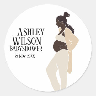 Zwangerschap Baby shower Stijl Ronde Sticker