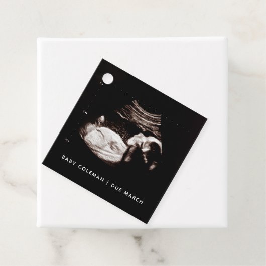 Zwangerschap Baby Sonogram Ultrageluid Foto Bedankjes Labels (In situ)