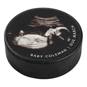 Zwangerschap Baby Sonogram Ultrageluid Foto Hockey Puck