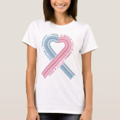 Zwangerschap Baby Verlies bewustzijn Roze blauw T-shirt (Voorkant)