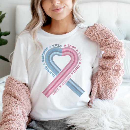 Zwangerschap Baby Verlies bewustzijn Roze blauw T-shirt