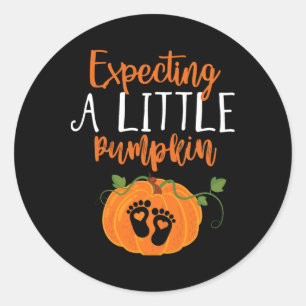 Zwangerschap bij de halloween moeder verwacht wein ronde sticker