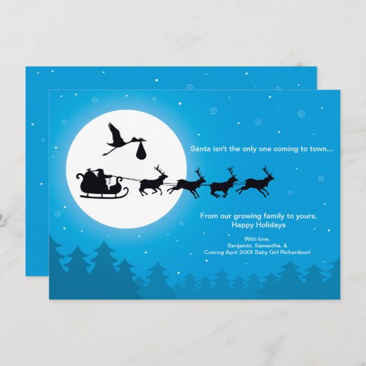 Zwangerschap en borstvoeding - Binnenkort beschikb Feestdagenkaart (Voorkant / Achterkant)