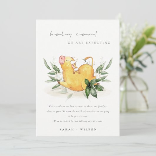 Zwangerschap en borstvoeding van het Boerderij van Bedankkaart (Staand voorkant)