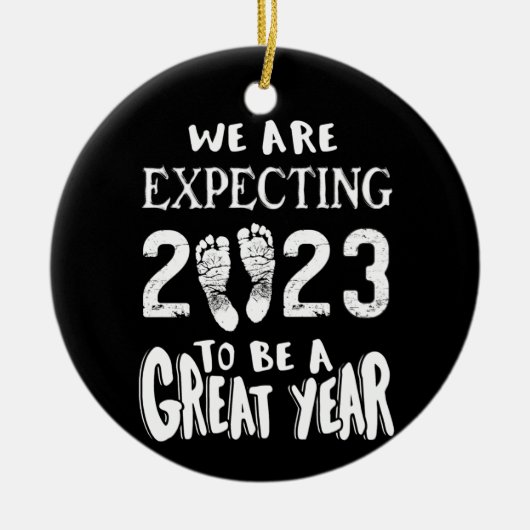 Zwangerschap en gender onthulling We verwachten 20 Keramisch Ornament (Voorkant)