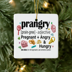 Zwangerschap en honger = boos keramisch ornament