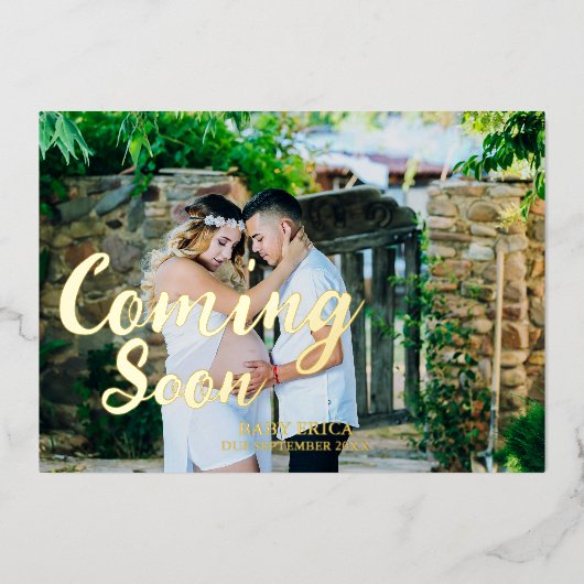 Zwangerschap Foto aankondiging | Minimaal binnenko (Voorkant)