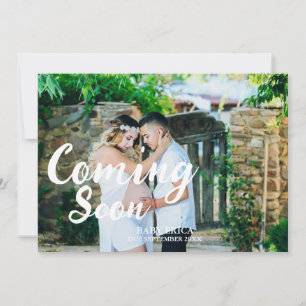 Zwangerschap Foto aankondiging   Minimaal binnenko