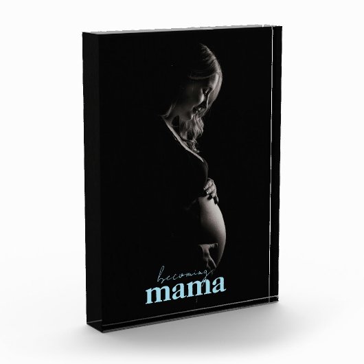 Zwangerschap Foto Gift Modern wordt Mama Blue (Links)