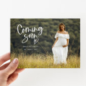 Zwangerschap Fotoaankondiging | Binnenkort beschik Aankondiging