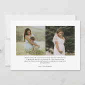 Zwangerschap Fotoaankondiging | Binnenkort beschik Aankondiging (Achterkant)