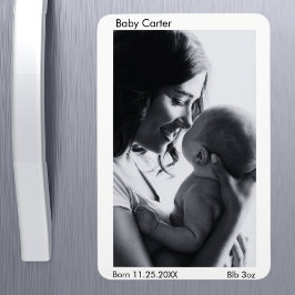 Zwangerschap Geboorteaankondiging - Custom Photo M Magneet