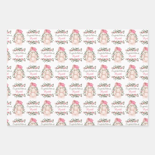 Zwangerschap Gefeliciteerd met het verpakken van p Inpakpapier Vel (Voorkant)