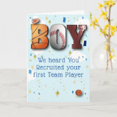 Zwangerschap Gefeliciteerd New Boy Baby Kaart (Gele Bloem)