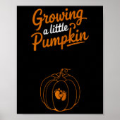 Zwangerschap groeit een beetje pompoen Thanksgivin Poster (Voorkant)