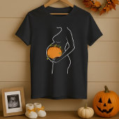 Zwangerschap Halloween pompoen in de buik T-shirt