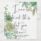 Zwangerschap Ik kan deze Baby niet Drinken Sappig  Wijn Etiket (Enkel label)