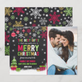 Zwangerschap kerstfoto Rode kaart (Voorkant / Achterkant)