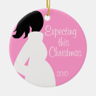Zwangerschap Kerstmis 2010 Ornament Pink