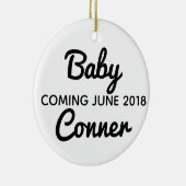 Zwangerschap kerstversiering keramisch ornament (Rechts)
