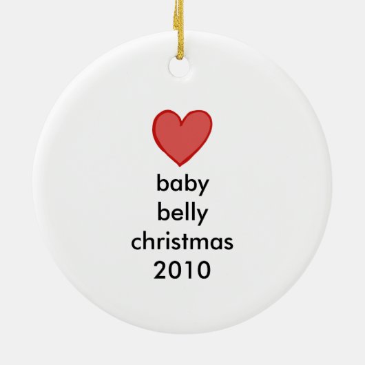 Zwangerschap met kerstmis keramisch ornament (Achterkant)