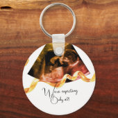 Zwangerschap Nieuwe baby echo echogram foto Sleutelhanger (Voorkant)