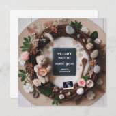 Zwangerschap onthullen aankondiging met echografie (Voorkant / Achterkant)