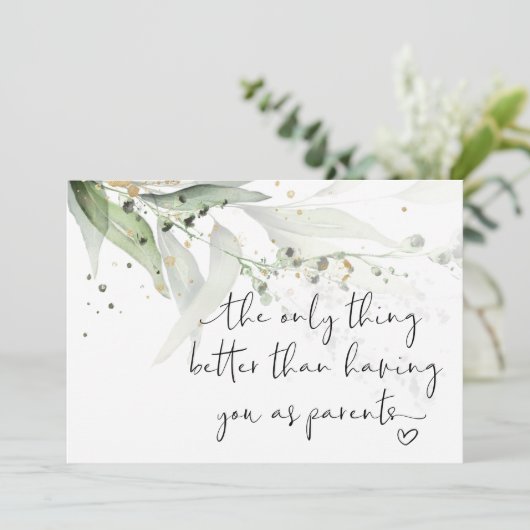 Zwangerschap onthullen grootouders We hebben een B Kaart (Staand voorkant)