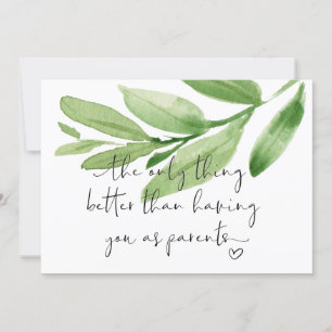 Zwangerschap onthullen Nieuwe grootouders Verwacht Kaart